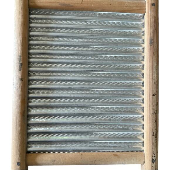 Vintage Two Dubl Handi Washboard By Columbus Washboard Co. Natural Wood … - Picture 3 of 6